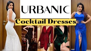 Cocktail PARTY Dresses from URBANIC 👗💃🏻 super classy  TRYON  gimaashi [upl. by Atorod299]