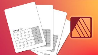 Design Your 2024 Calendar in Affinity Publisher  Free Template [upl. by Ssenav192]