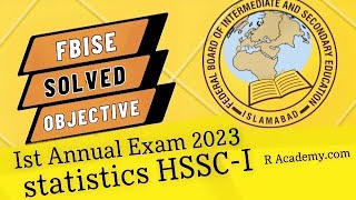 MCQs HSSC1 stat  first year Stat  solve MCQS statistics federal board  Ist annual Exam 2023 [upl. by Card]