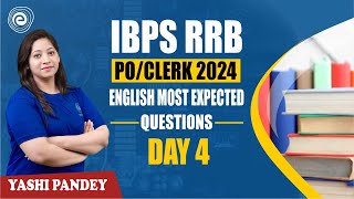 IBPS POCLERK 2024  ENGLISH MOST EXPECTED QUESTIONS  DAY 04  YASHI PANDEY MAAM bankingexams [upl. by Lucian]