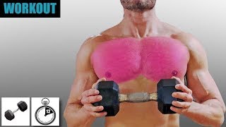 SUPER FAST BEGINNER CHEST WORKOUT USING ONLY ONE DUMBBELL [upl. by Alet]