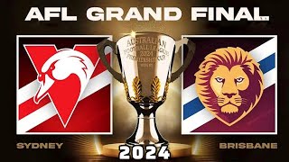 Sydney Swans v Brisbane Lions AFL GRAND FINAL 2024 Live from the MCG [upl. by Ahcim3]