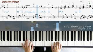 Unchained Melody Easy  Piano solo  Linh Nhi [upl. by Enyrehtak]