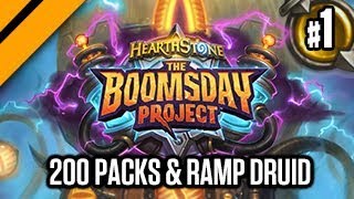 Hearthstone Boomsday Project Launch  200 Pack Opening amp Ramp Druid P1 [upl. by Edgard651]