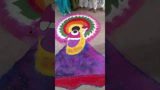 Our Rangoli competition in schoolrangoli art ytshorts [upl. by Mikael]