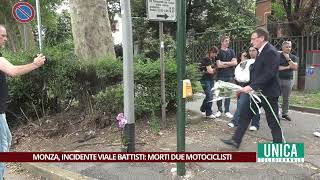 Monza incidente di viale Battisti Morti due motociclisti Manuel Luca Montella e Fabio Castelli [upl. by Dirfliw]