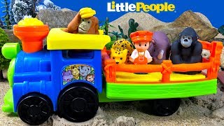 ANIMALES DEL ZOOLOGICO DE LITTLE PEOPLE Y CHOO CHOO ZOO TRAIN [upl. by Zeret]