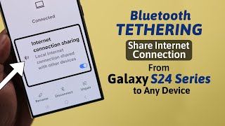 Galaxy S24 UltraPlus How to Share Internet via Bluetooth Tethering From Samsung [upl. by Daly]