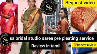 ss bridal studio pre pleated saree review in tamil💯honest review [upl. by Mcgill]