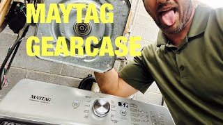 How to fix a Maytag commercial washer that is noisy in spin cycle  another gearcase swap w11393685 [upl. by Kriste453]