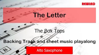 The Box Tops The Letter Alto Sax backing track and Sheet Music [upl. by Wandie]