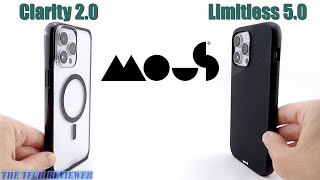 Mous Limitless 50 vs Mous Clarity 20 Super Protective iPhone 14 Pro Max Cases Compared [upl. by Cila245]