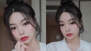 똥머리 체리 메이크업 🍒  Teary Watery Berry Makeup [upl. by Trager]