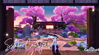 Silken Courtyard ✨  W ID   Serenitea Pot genshinimpact gaming genshin inazuma [upl. by Annatnas]