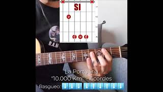 💥 La Portuaria  quot10000 kmquot  Acordes y Rasgueo 🎸 guitarra acordes rocknacional fogon [upl. by Mayap]