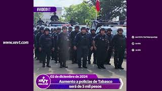 Aumentarán salario a policías de Tabasco [upl. by Germana]