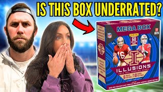 KELSEY LOVES THESE CARDS 2023 ILLUSIONS FOOTBALL MEGA BOX [upl. by Lavinia962]