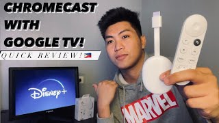 Chromecast with Google TV Tagalog Quick Review 2023  May Disney Plus na [upl. by Oynotna]