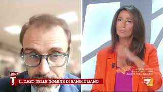 Nomine Sangiuliano la rinuncia di Francesco Specchia in diretta [upl. by Wiggins659]