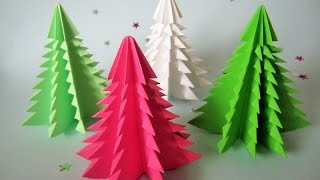 3D Weihnachtsbaum aus Papier in 5 Minuten falten DIY Papier [upl. by Hillier29]