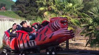 Evangeline Rides The Tiger Trek Rollercoaster at The Oakland Zoo [upl. by Darla234]