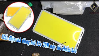 bảng LED COB dc 12v 70W siêu sáng  super bright 12v dc led board [upl. by Brunhild]