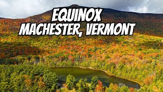 Spectacular Peak Fall Foliage Equinox Pond Mountain  MANCHESTER Vermont [upl. by Ob588]