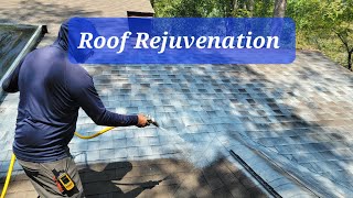 Actual Spray Application of Asphalt Shingle Rejuvenation by No Mess Roofing [upl. by Emlynn174]