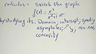 Calculus1 Sketch The Graph of fxx3x21 [upl. by Bueschel231]