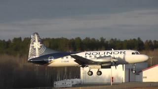 Nolinor  Convair CV580 landing  CGQHB  ValdOr CYVO [upl. by Harriot]