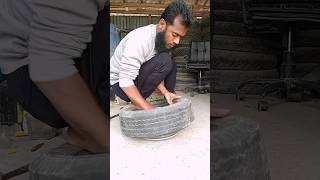 Car tyre puncture fittingviralshort shortsvideo puncture tyre tires car [upl. by Najar]