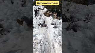 Ice Slide  Sliding Goes Wrong  Winder Land Ice Sliding shorts iceslide winterlandlahore [upl. by Procora]