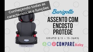 Cadeira para Carro PROTEGE Reclinável BURIGOTTO  Conheça todas as funções [upl. by Yblocaj]