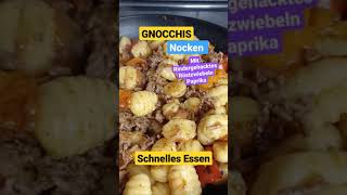 shorts Gnocchis Pfanne One Pot I schnell lecker Nocken I Nockerln Teigstücke Paprika Ground Beef [upl. by Mathilda]