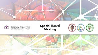 Nov 22 2022 OCDSB  Special Board Meeting [upl. by Hansel]