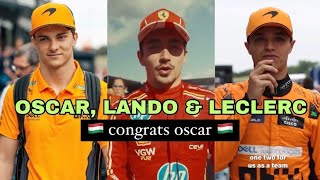 McLaren’s Oscar Piastri amp Lando Norris Comment On Their Race In Hungary [upl. by Ycnuahc]