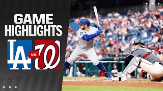 Dodgers vs Nationals Game Highlights 42324  MLB Highlights [upl. by Atikal]