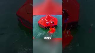 How life rafts work 🛟 liferaft fyp interesting raft [upl. by Adal]