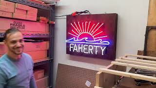 FAHERTY Metal Backed Sign Uncrating SD 480p [upl. by Lachus]