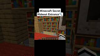 Minecraft secret hideout entrance make short youtube minecraft secretdoor minecraftsecretbase [upl. by Berri]