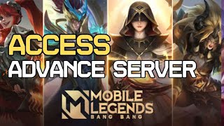 How to Access Advance Server on MLBB 2024 [upl. by Melesa554]