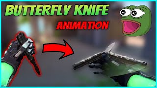 RECON BALISONG Inspect Animation  VALORANT Butterfly Knife Gameplay [upl. by Adnovoj]