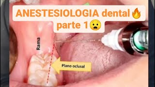 ANESTESIOLOGIA DENTAL🦷 PARTE 1🦷 Tecnicas de anestesia anestesia troncular intraseptal etc🦷 [upl. by Ahsemaj]