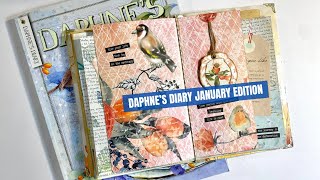 Daphne’s Diary Magazine Journal Series  January 2023 Edition  Glue Book With Me [upl. by Orhtej]