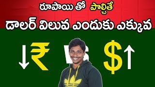 Why indian rupee is falling against dollar Telugu [upl. by Airdnek]