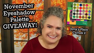 Eyeshadow Palette GIVEAWAY November 🦃 2024 and Review of the Juvia’s Place Culture 2 Palette [upl. by Casandra418]