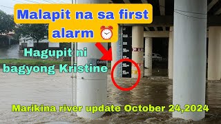 Marikina river update October 242024 as 4pm [upl. by Grannia272]