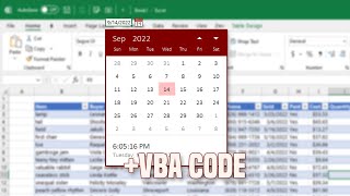 Date picker for Excel with VBA code [upl. by Refinneg715]