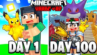 I Survived 100 Days As ASH KETCHUM in Cobblemon Minecraft Pokemon [upl. by Medea546]