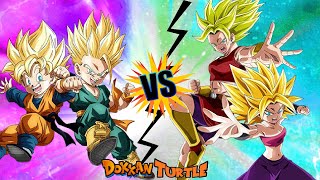 Equal Stats GotenTrunks vs KaleCaulifla DBZ Dokkan Battle Edit [upl. by Sucramal]